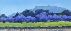 Jacarandas - Worcester Valley | 2016 | Oil on Canvas | 30 x 60 cm